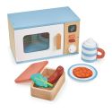 Mentari Cuisine: MICRO-ONDES 21x12,5x13cm, avec accessoires, en bois, en boîte, 3+