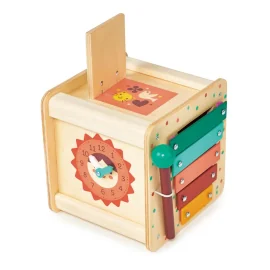 Mentari Bambino: CUBE D'ACTIVITÉS 14x14x15,5cm, en bois, en boîte, 2+