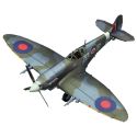 MetalEarth Aviation: SUPERMARINE SPITFIRE 14,5x12x4,5cm, maquette 3D en métal avec 2 feuilles, sur carte 12x17cm, 14+