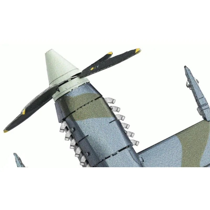 MetalEarth Aviation: SUPERMARINE SPITFIRE 14,5x12x4,5cm, maquette 3D en métal avec 2 feuilles, sur carte 12x17cm, 14+