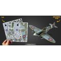 MetalEarth Aviation: SUPERMARINE SPITFIRE 14,5x12x4,5cm, maquette 3D en métal avec 2 feuilles, sur carte 12x17cm, 14+