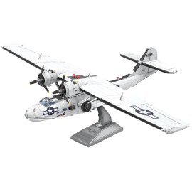 MetalEarth Aviation: CONSOLIDATED PBY CATALINA 21x13,5x7cm, maquette 3D en métal avec 3 feuilles, sur carte, 14+