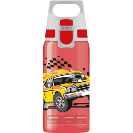 Sigg viva 0.5l kids: SPEED RACE, polypropylène, rouge, avec bouchon ONE, Made in Europe