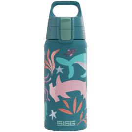 Sigg thermo 0.5l kids: BLUE WORLD, 90% acier inoxydable recyclé, vert, thermique chaud/froid