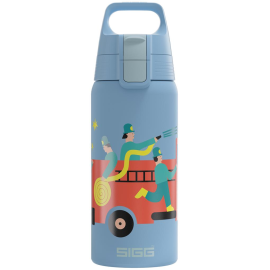 Sigg thermo 0.5l kids: POMPIERS, 90% acier inoxydable recyclé, bleu, thermique chaud/froid