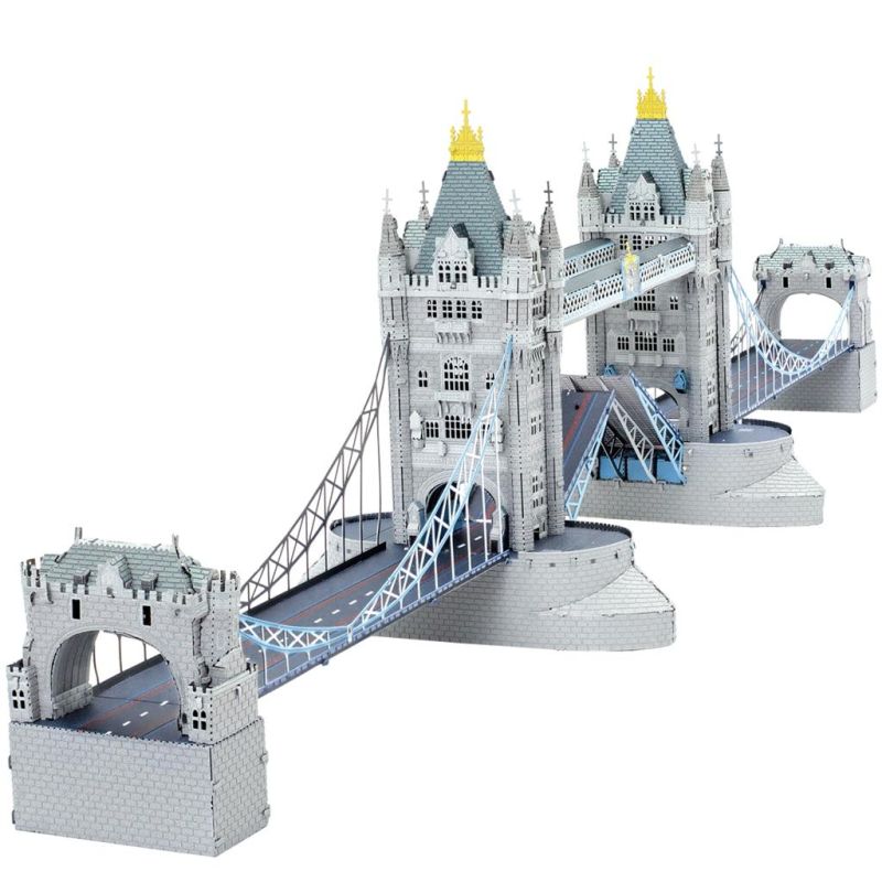  MetalEarth: PREMIUM SERIES - LONDON TOWER BRIDGE 33x7x9,1cm, maquette 3D en métal avec 3 feuilles, en boîte 13,5x22x2cm, 14+