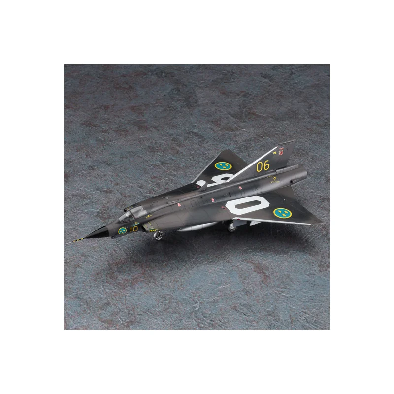 Maquette d'avion en plastique J35F Draken E48 1:72