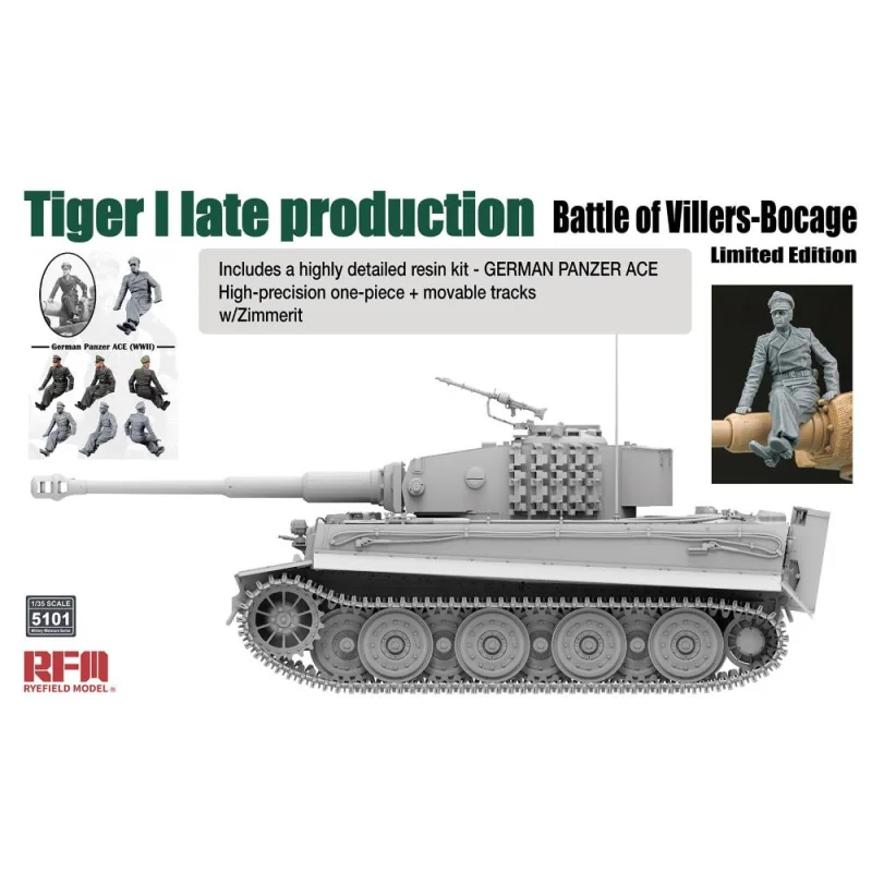 RYE FIELD MODEL: 1/35; Tiger I Late Production (Battle Of Villers-Bocage)