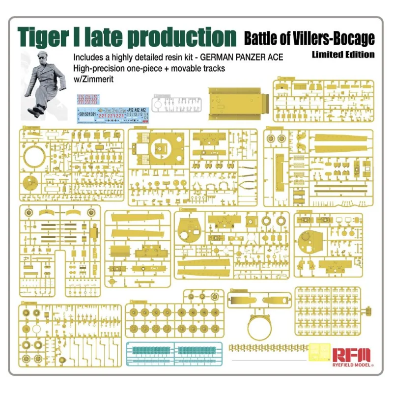 RYE FIELD MODEL: 1/35; Tiger I Late Production (Battle Of Villers-Bocage)