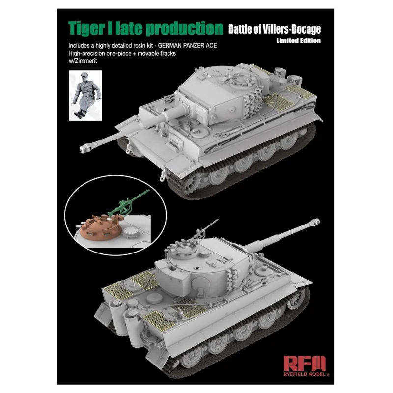 RYE FIELD MODEL: 1/35; Tiger I Late Production (Battle Of Villers-Bocage)