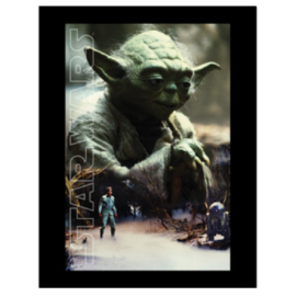  STAR WARS - Yoda Key Art - Impression encadrée 30x40cm