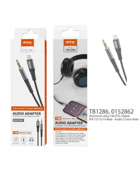 Mtk Câble adaptateur Audio IP7/8/X vers Jack 3,5mm