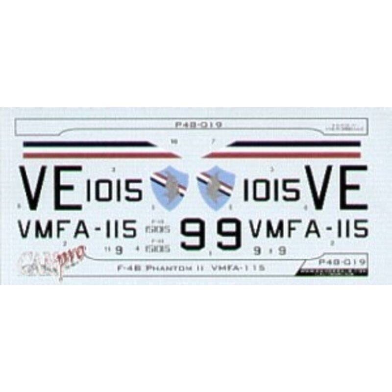 Décal F-4B Phantom (1) 151015 VE/9 VMFA-115 Silver Eagles