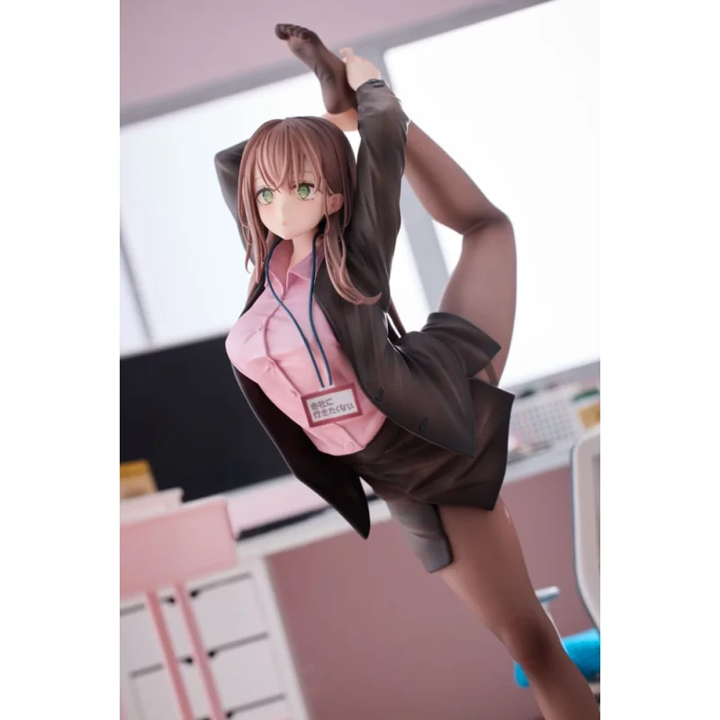 Original Character statuette PVC 1/4 OL-chan Who Doesn't Want to Go to Work Pink Ver. 26 cm