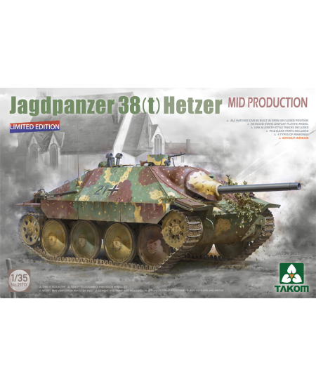 Maquette German WWII Jagdpanzer 38 t Hetzer Mid Production