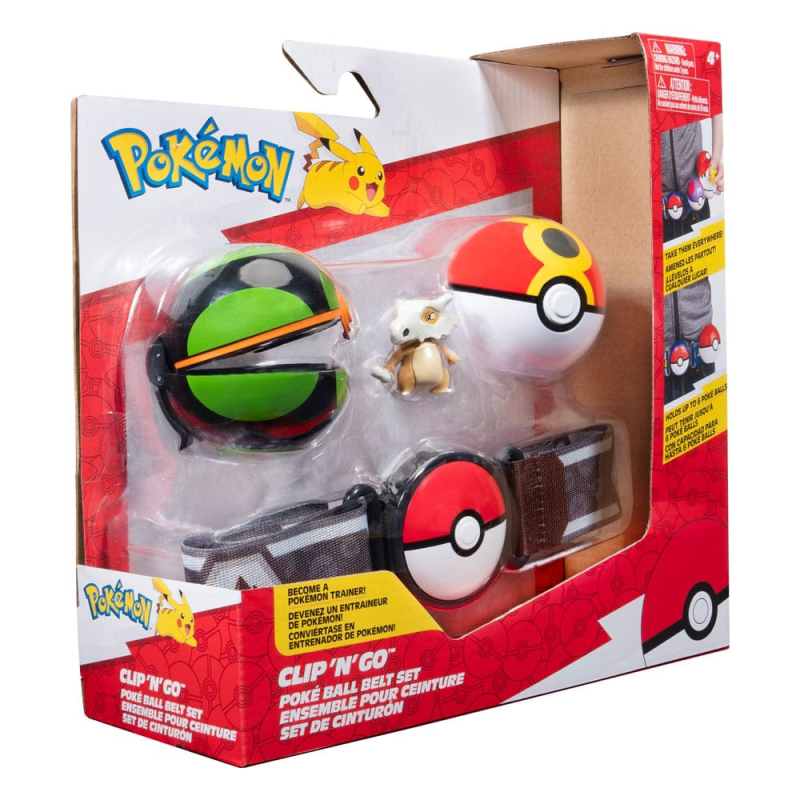 Figurine Pokémon ensemble pour ceinture Clip'n'Go Repeat Balll, Dusk Ball & Osselait
