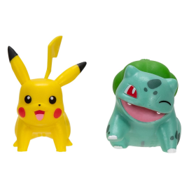 Pokémon pack 2 figurines Battle Figure First Partner Set Bulbizarre 2, Pikachu 1