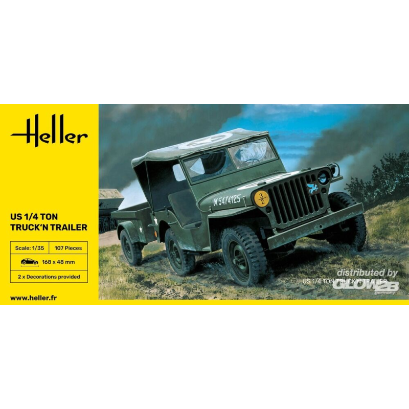 jeep willis+trailer 1/35