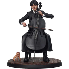Figurine Wednesday With Cello And Thing 15 Cm Figure