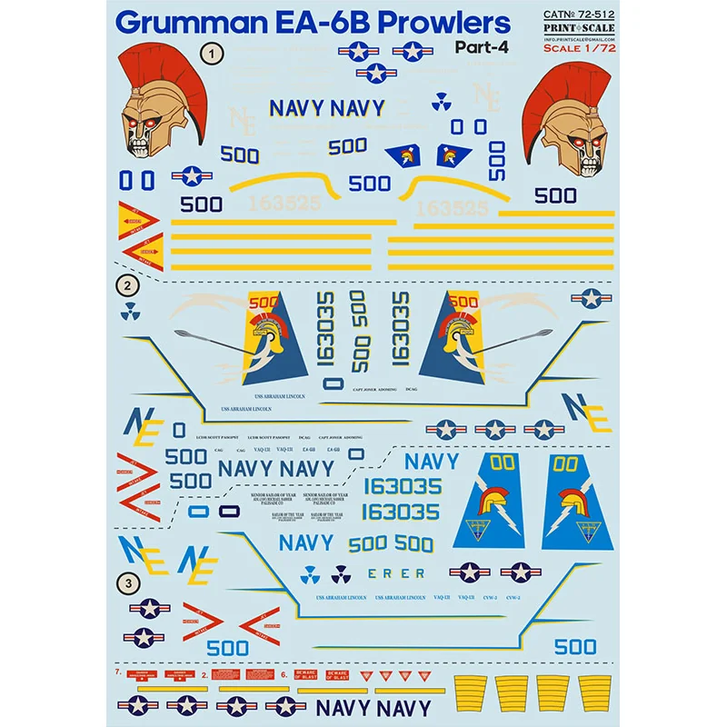 Décal Grumman EA-6 Prowler Part 4 1. EA-6B Prowler (VAQ-131 / CVW-2) 