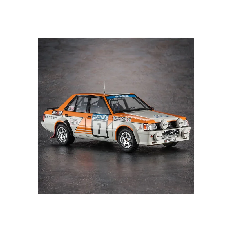 Maquette plastique de voiture Mitsubishi Lancer EX 2000 Turbo « 1982 1000 Lakes Rally Detail Up Version » SP585 1:24