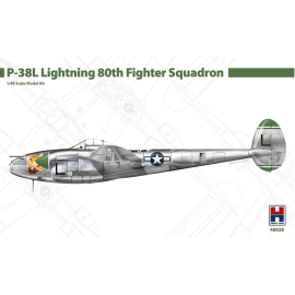 Hobby 2000: 1/48; P-38L Lightning 80th Fighter Squadron (ACADEMY + CARTOGRAF + MASKS)