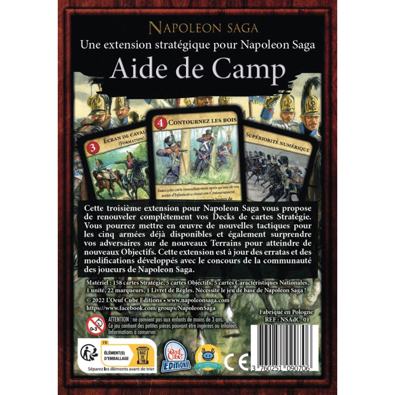 Napoléon Saga Extention Aide De Camp Oeuf Cube Editions Jeu De