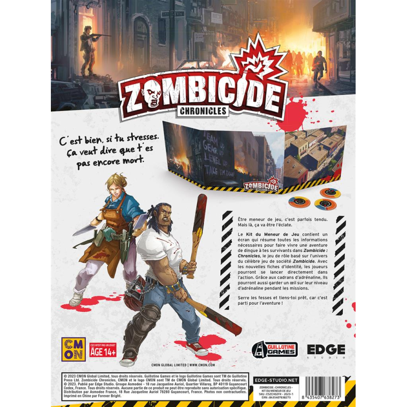 NO-ESZCH02FR Zombicide Chronicles Game Master's Screen