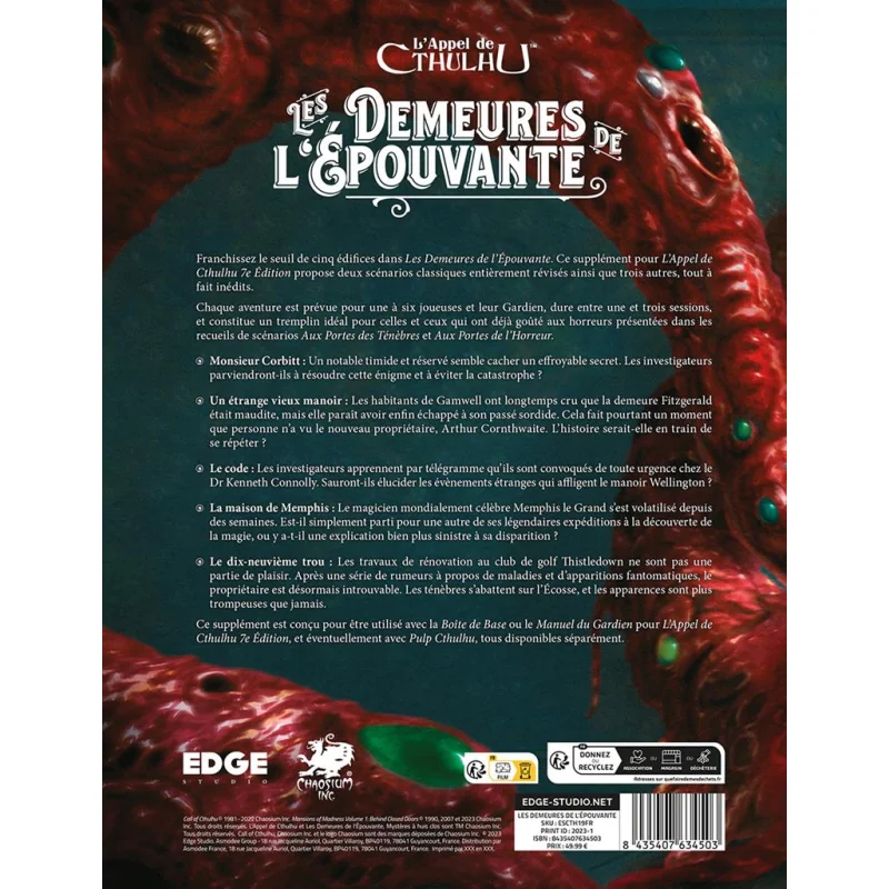 L'Appel de Cthulhu : Les Demeures de l’Épouvante