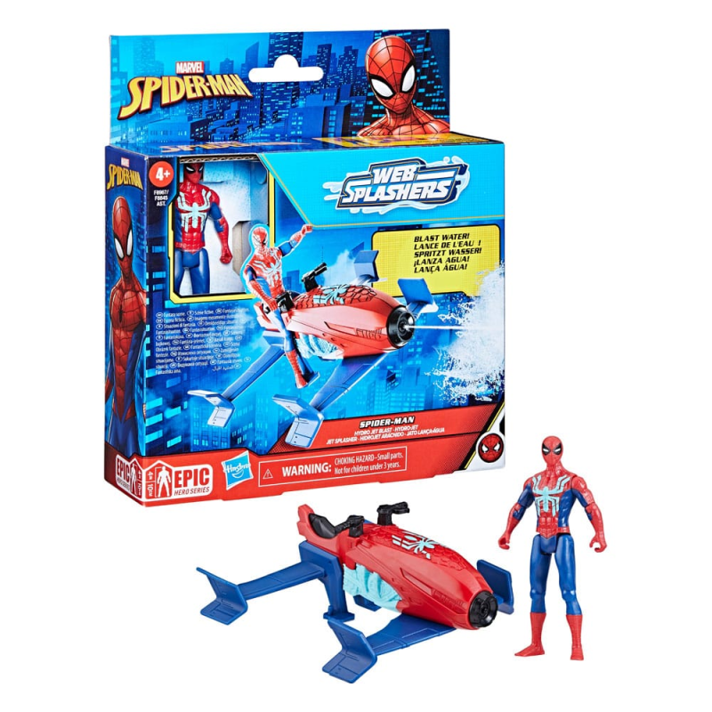 Hasbro Spider-Man Epic Hero Series Web Splashers figurine Spider-Man Hydro Jet Blast 10 cm