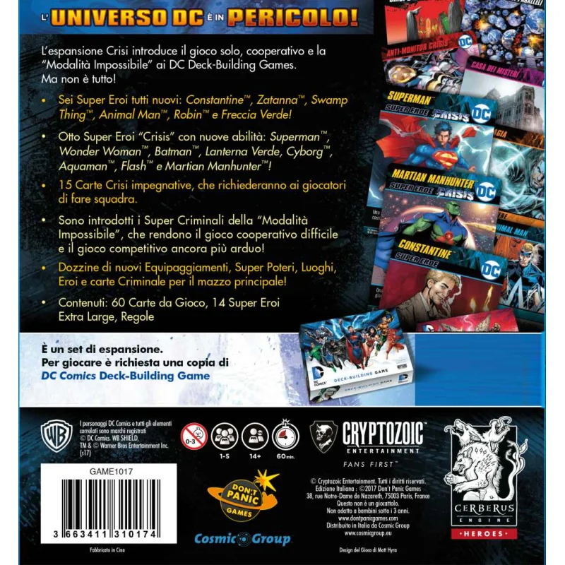 DC DECK BUILDING GAME CRISIS EXP SET ITA