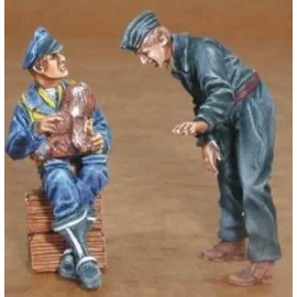 Figurine Pilote allemand & mécanicien de la 2ème GM