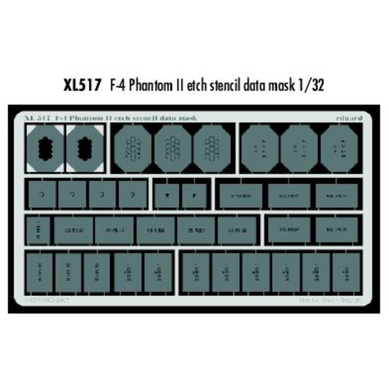 F-4 Phantom : pochoir de stencil data photodécoupé