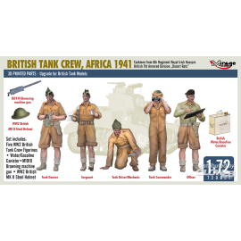 Maquette BRITISH TANK CREW, AFRICA 1941 Tankmen from 8th Regiment Royal Irish Hussars British 7th Armored Division „Desert Rats