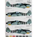 Décal Focke Wulf Fw 190A Sturmjager Pt 1 (4) White 20 Sturmstaffel 1 Maj Hans-Gunther von Kornatzki 1944 White 7 Maj Erwin Bacsi