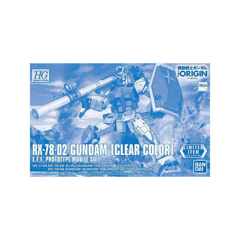 Maquette Gundam Gunpla HG 1/144 Rx-78-02 Origin Ver Clear Color