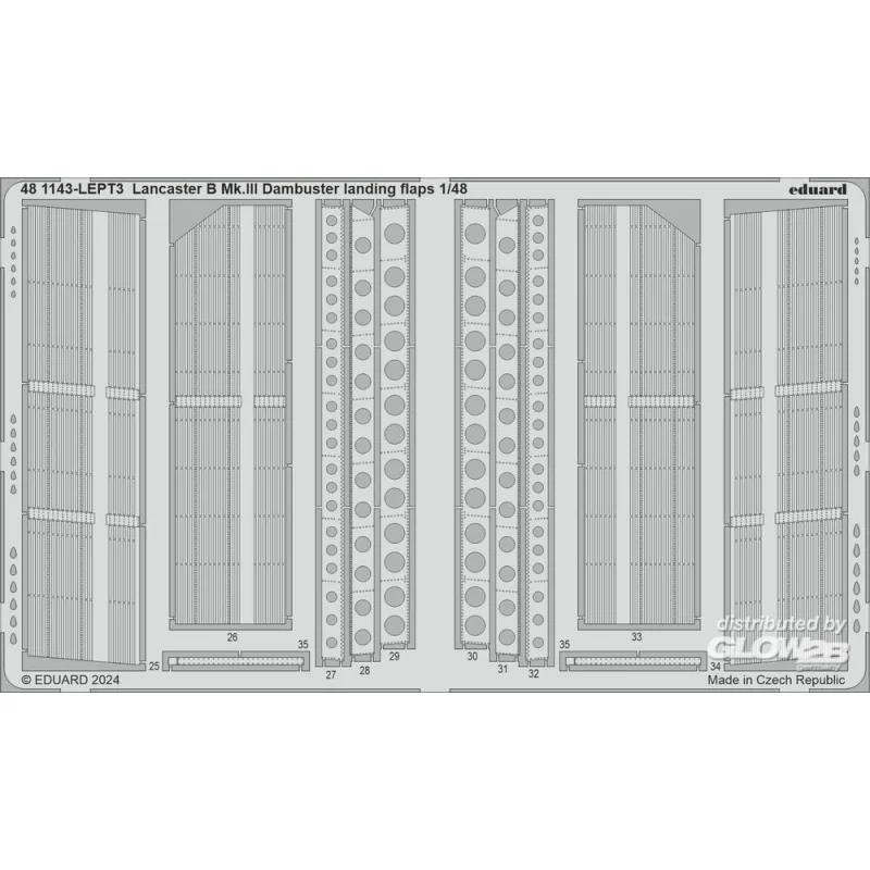 Lancaster B Mk.III Dambuster landing flaps 1/48 HKM