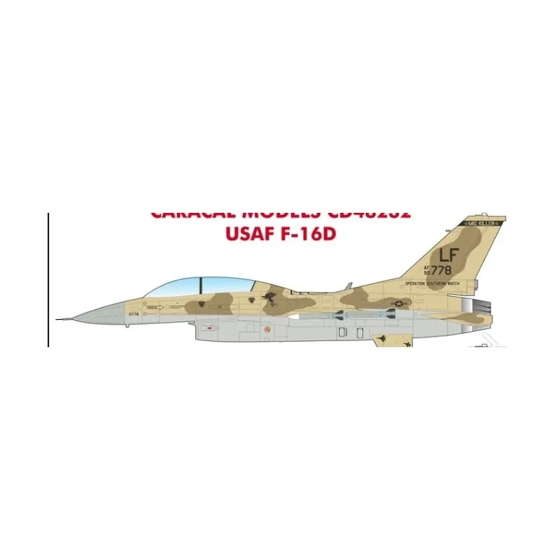 USAF F-16D 'Mig Killer'Anniversary desert camouflage markings for F-16D Mig Killer 90-0778