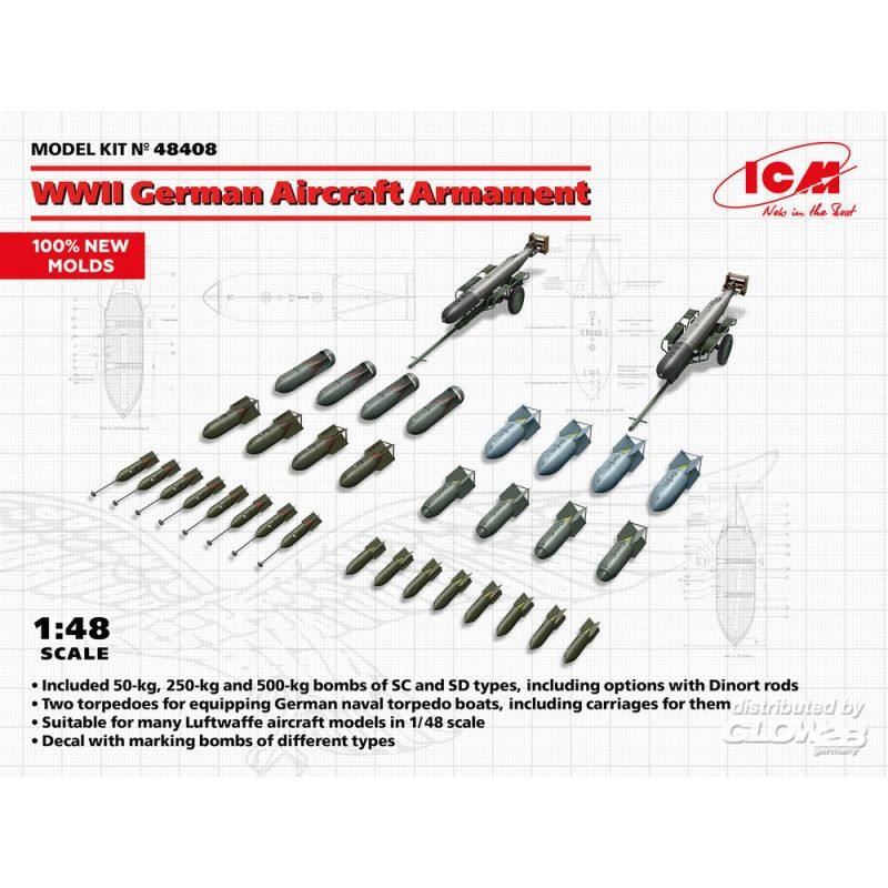 Maquette WWII German Aircraft Armament (100% new molds)