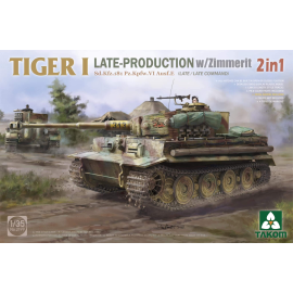 Maquette Tiger I Late-Production w/Zimmerit Sd.Kfz.181 Pz.Kpfw.VI Ausf.E Sd.Kfz.181 Pz.Kpfw.VI Ausf.E (Late/Late Command) 2 in 