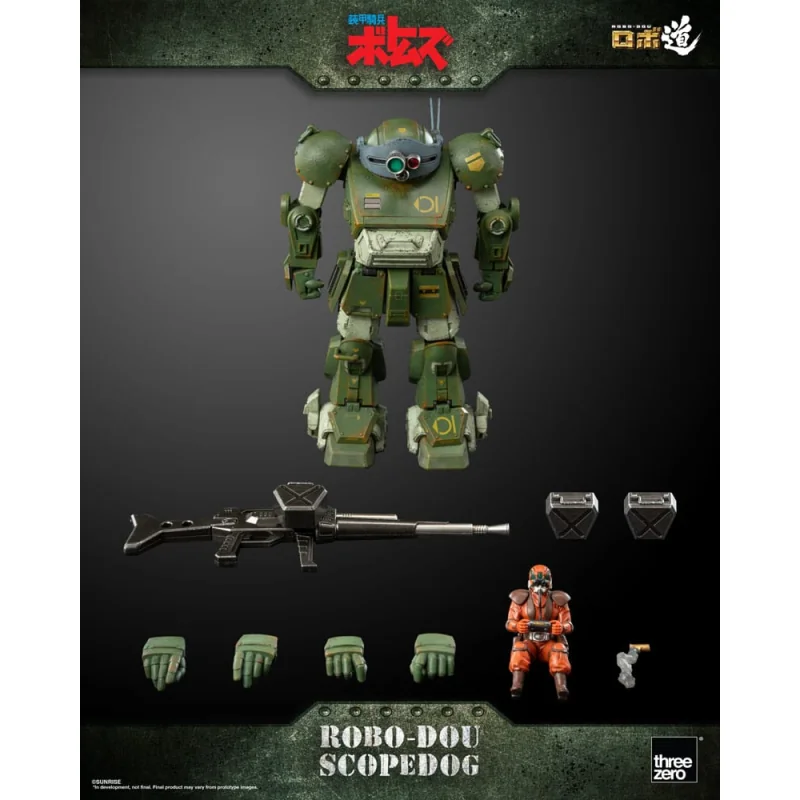 Armored Trooper Votoms figurine Robo-Dou Scopedog 15 cm