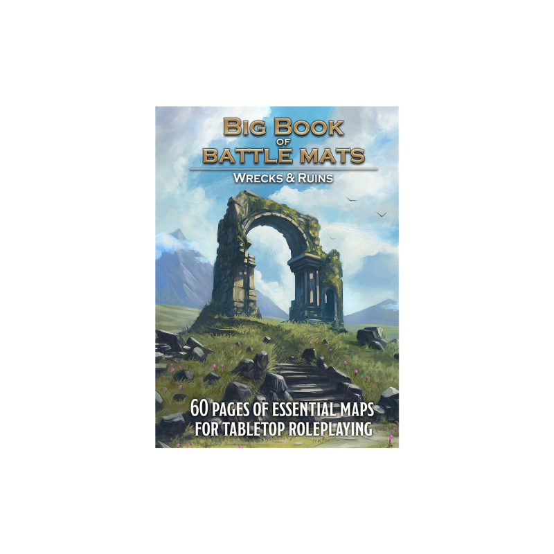  Livre plateau de jeu : Big Book of Battle Mats wilds, wrecks & ruins