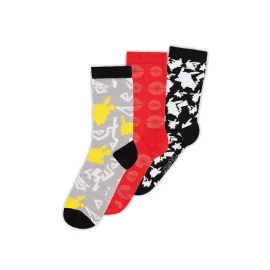 Pokemon pack 3 paires de chaussettes Crew 43-46