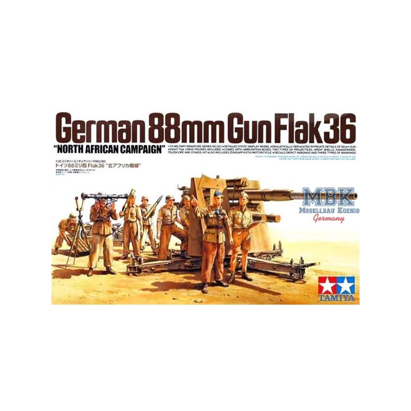 Flak 36 allemand de 88 mm lAfrique du Nord 