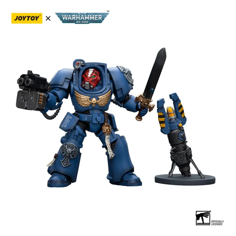 Warhammer 40k figurine 1/18 Ultramarines Terminator Squad Sergeant with Power Sword and Teleport Homer 12 cm