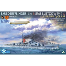 Maquette KIT 1/700 SMS DERFFLINGER 1916 AND SMS LUETZOW 1916 AND ZEPPELIN