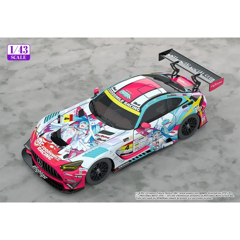 Figurine Hatsune Miku GT Project véhicule 1/43 Hatsune Miku AMG 2024 Season Opening Ver. 11 cm