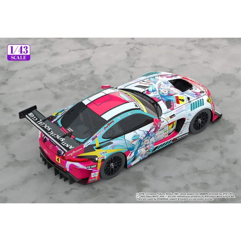 Good Smile Racing Hatsune Miku GT Project véhicule 1/43 Hatsune Miku AMG 2024 Season Opening Ver. 11 cm