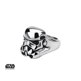 STAR WARS - Men's Stainless Steel 3D Stormtrooper Ring - Size 12