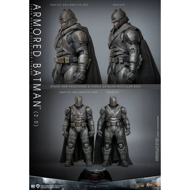 Batman v Superman : L'Aube de la justice figurine Movie Masterpiece 1/6 Armored Batman 2.0 33 cm